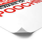 Let op de poochine poster (Hoek)