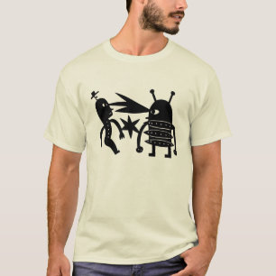 Let op de robot t-shirt