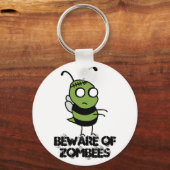Let op de Sleutelhanger van Zombees (Voorkant)