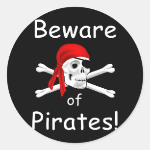 Let op de Sticker van Pirates