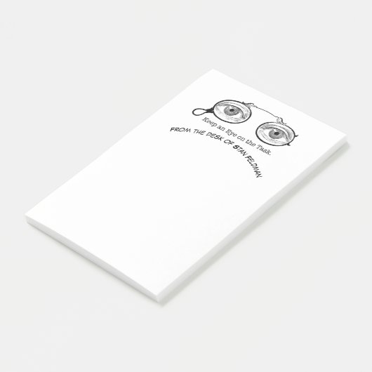 Let op de taak post-it® notes (Schuin)