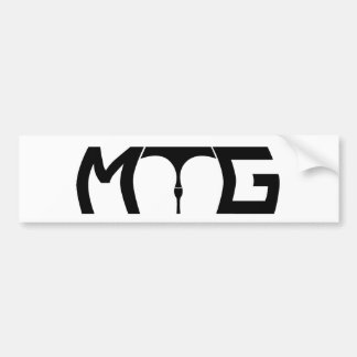 Let op de tussenruimte bumpersticker