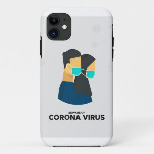 Let op de zaak coronavirus iphone 11 hoesje