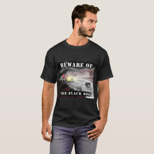 Let op de zwarte hond t-shirt