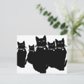 Let op de zwarte kat briefkaart (Staand voorkant)