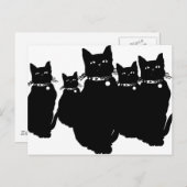 Let op de zwarte kat briefkaart (Voorkant / Achterkant)