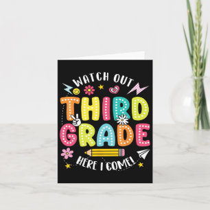 Let op, derde klas, ik kom eraan Hallo 3e klas  Kaart