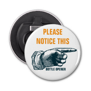 Let op deze magneet button flesopener