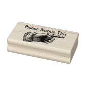 Let op dit - wijzende hand rubberstempel (Stempel)