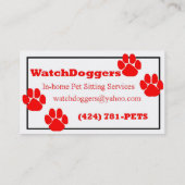 Let op Doggers! Visitekaartje (Achterkant)