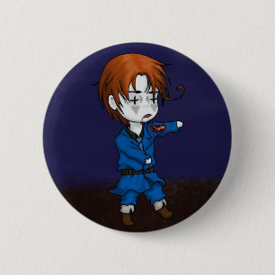 Let op een wandelende natie ronde button 5,7 cm