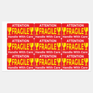 Let op fragiele Stickers - omgaan met zorgschip