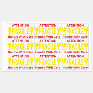 Let op fragiele Stickers - omgaan met zorgschip