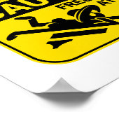 Let op! Freelancer aan het werk Poster (Hoek)