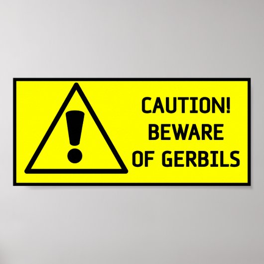 Let op Gerbils Poster (Voorkant)