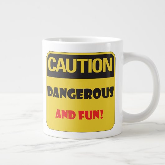 Let op - Gevaarlijk en leuk! Extra Grote Beker (Rechts)