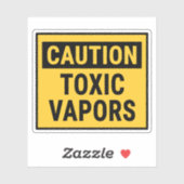 Let op: giftige dampen sticker (Vel)