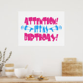 Let op! Het is mijn verjaardag! (grappige verjaard Poster (Keuken)