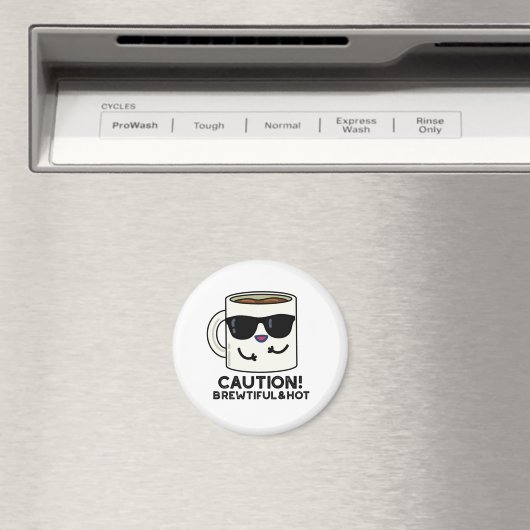 Let op het mooie en hete Funny Coffee Pun Magneet (Insitu (Vaatwasser))