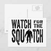 Let op het plein - Funny Bigfoot Briefkaart (Voorkant / Achterkant)