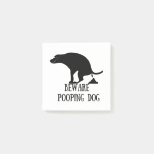 Let op het pooping Dog Post-it® Notes