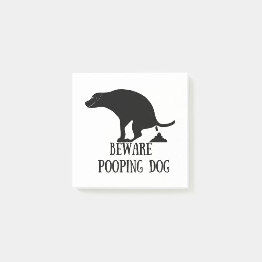 Let op het pooping Dog Post-it® Notes (Voorkant)