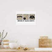 Let op het Poster Falling Objects (Keuken)