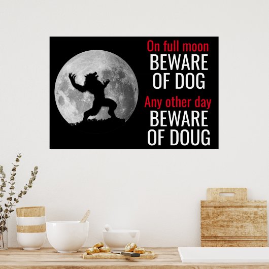 Let op het Poster van Werewolf (Keuken)