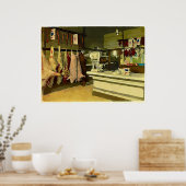 Let op het vlees poster (Keuken)