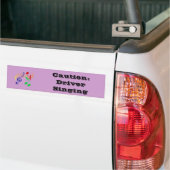 Let op het zingen van drivers bumpersticker (Op Truck)