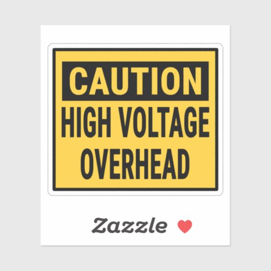 Let op: hoge spanning overhead sticker (Vel)