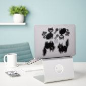 Let op Hongaarse katten Sticker (Laptop op bureau)