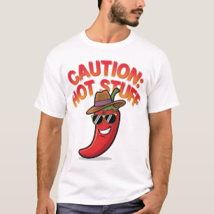 Let op: Hot Stuff Design - Fun Chili Pepper T-shirt