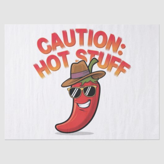 Let op: Hot Stuff Design - Fun Chili Pepper Tissuepapier (Voorkant)