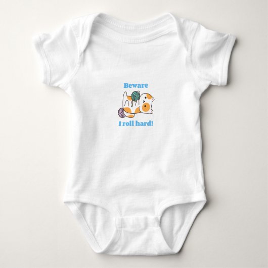 Let op I Roll Hard Jiu Jitsu Romper (Voorkant)