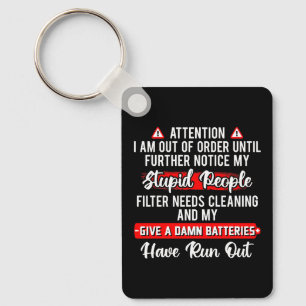 Let op, ik ben defect - Sarcastisch grappig cadeau Sleutelhanger