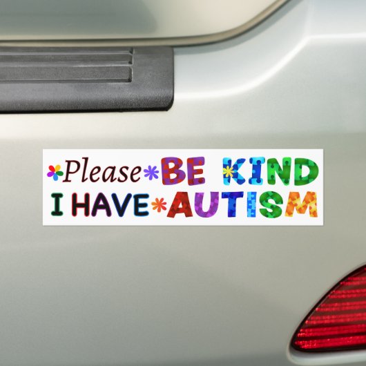 Let op: ik heb AUTISM Bumpersticker (Op auto)