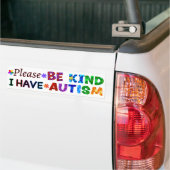 Let op: ik heb AUTISM Bumpersticker (Op Truck)
