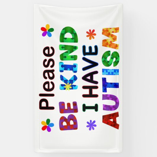 Let op: ik heb AUTISM Spandoek (Verticaal)