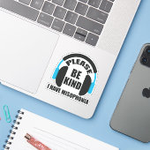 Let op: ik heb misophonia bewustzijn sticker (Laptop met iPhone)