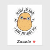 Let op, ik heb pingelen te aardappelpun. sticker (Vel)