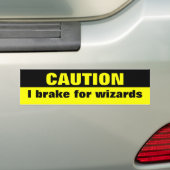 Let op, ik rem voor wizards bumpersticker (Op auto)