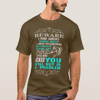 Let op: ik Ride Horses Funny Horse Lover T-shirt