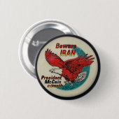 Let op Iran Button (Voorkant /achterkant)