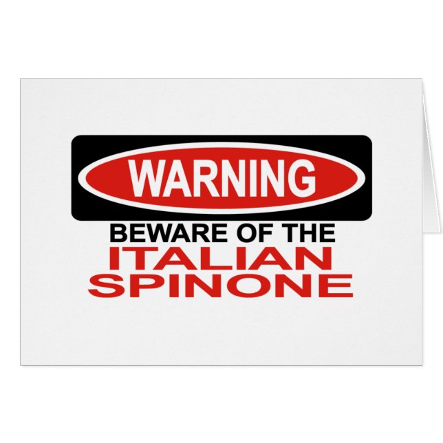 Let op: Italiaans spinon (Voorkant Horizontaal)