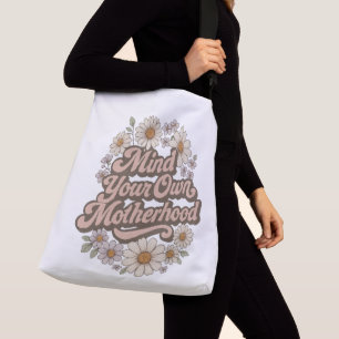 Let Op Je Eigen Moederschap Retro Madeliefjes Bloe Crossbody Tas