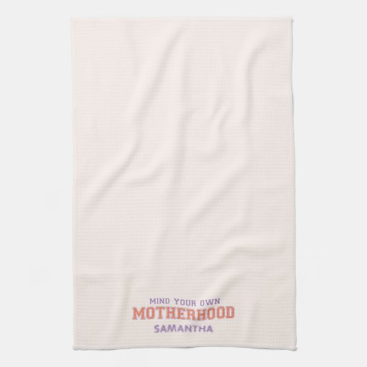 Let op je eigen moederschap theedoek (Verticaal)