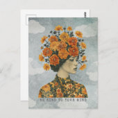 Let op je gedachten briefkaart (Voorkant / Achterkant)