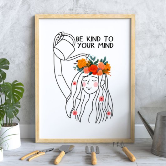 Let op je mentale gezondheid poster