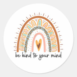 Let op je mentale gezondheidsproblemen ronde sticker